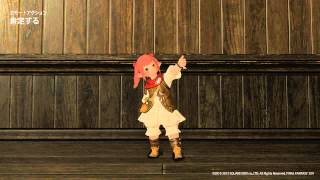 FF14　エモートアクション　ララフェル♀　「肯定する」