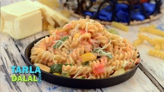 Herbed Fusilli in Pink Sauce by Tarla Dalal