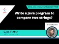 Write a Java program to compare two strings (Core Java Interview Question #400)