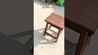 Indian Teak Wood Stool in natural polish