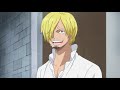 Sanji sees Nami /straw hats walk to the hallway (ep. 827