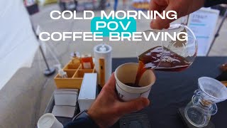 POV | Coffee Brewing Panama Geisha \u0026 Costa Rica Tarrazu | Cold Day Coffee ASMR