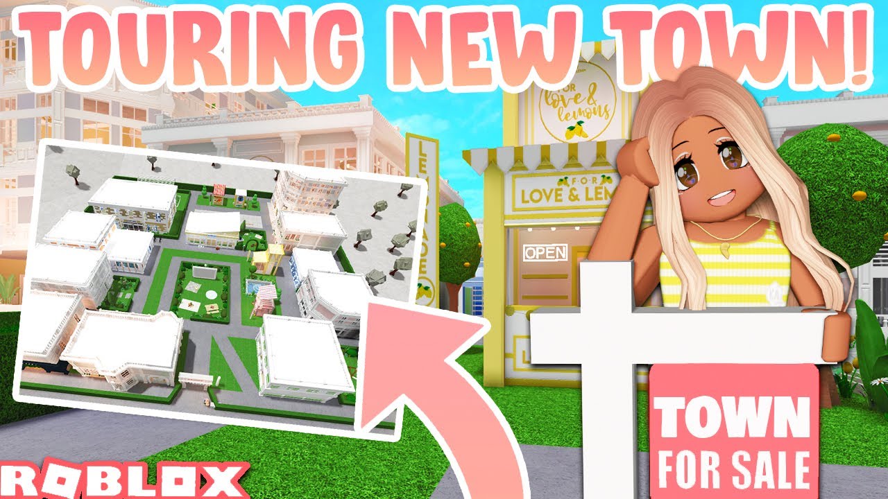 Touring My New Town On Bloxburg Worth 2 Mil Roblox Youtube