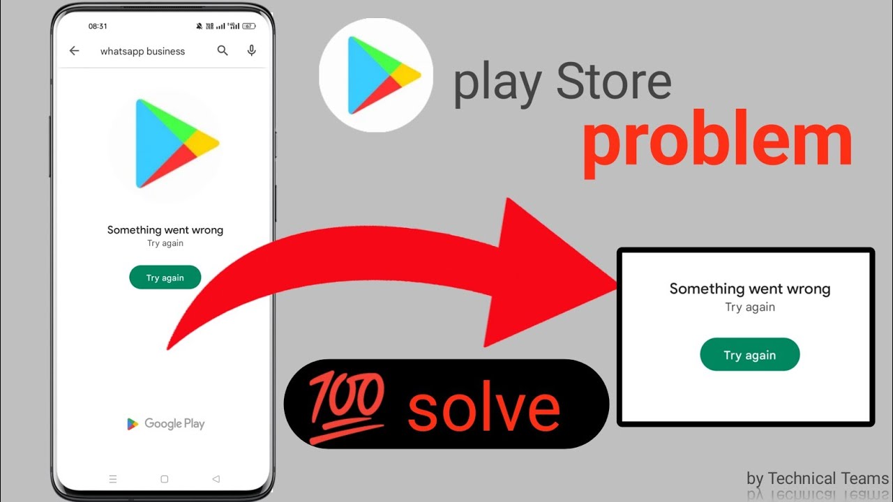 How To Fix Google Play Store Something Went Wrong Try Again || Play ...