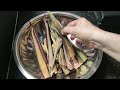 kitchen tip how to clean dragon stalk yam