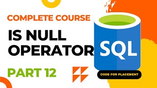 The IS NULL Operator | SQL Complete Course 🔥 #12