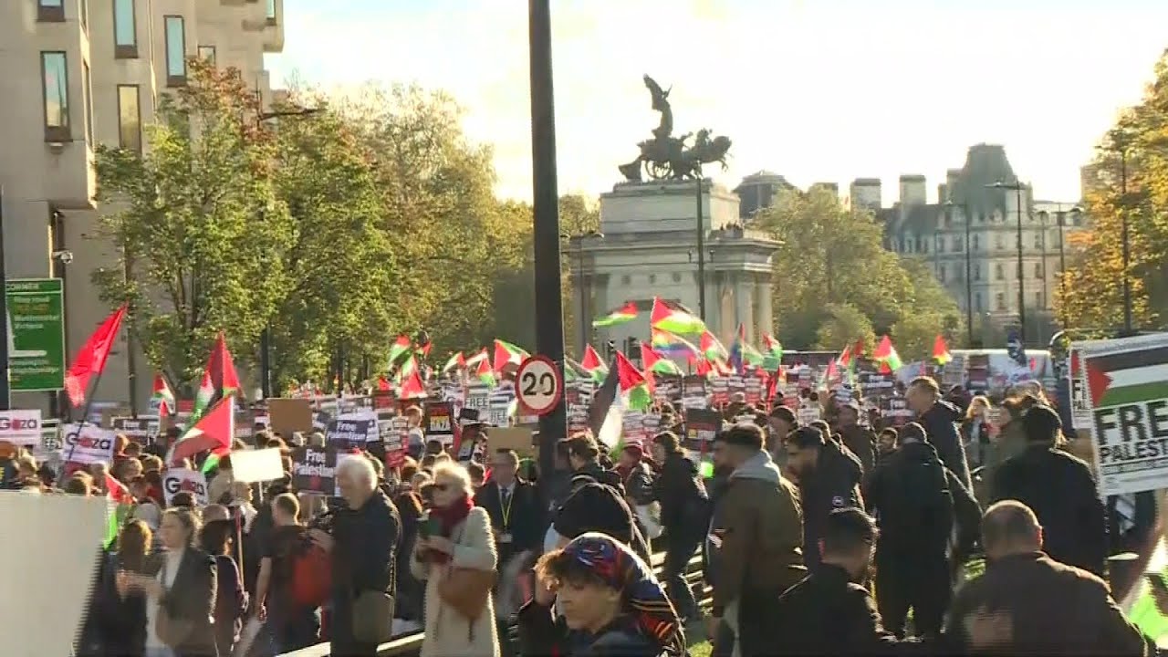 Pro-Palestinian March Sets Off In London Amid Increased Police Presence ...