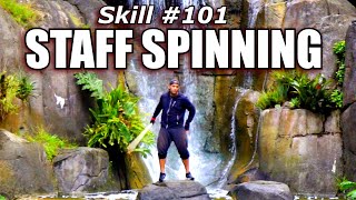 Learn to Spin a Staff Really Fast: Behind the Back Pass