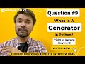 What Is A Generator In Python? | Diff Btw YIELD & RETURN Keywords | Python Interview Ques - 9