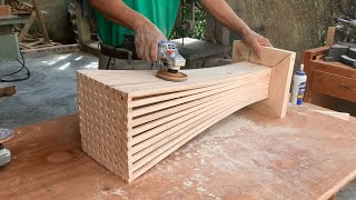 Ingenious Craft Carpenter // How To Make A Beautiful Lamp From Wooden Strips - Masterpiece From Wood