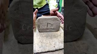 আজ মাটির diamond play button বানালাম🤨 #art #clay #pottery #shorts #viral #minivlog