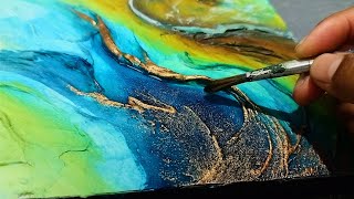 Mastering TEXTURED ABSTRACT Art On Canvas / ACRYLIC Painting Step by Step Tutorial.