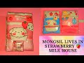 Mongsil lives in strawberry 🍓 MILK HOUSE/ DIY Paper squishy quiet book /JOICE ART