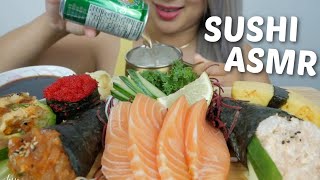 SUSHI ASMR *Avocado Volcano, Spicy Salmon Cone \u0026 Tuna Cone with Salmon Sashimi NO TALKING |SISSIASMR