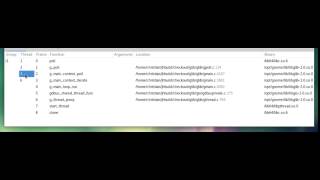 Debugger thread stacks