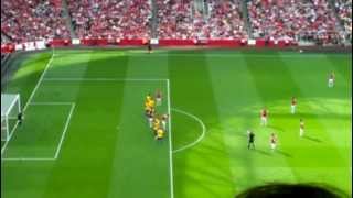 Lukas Podolski goal (free kick) vs Southampton