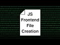 Creating Files in the Frontend using Blobs in JavaScript | Tutorial