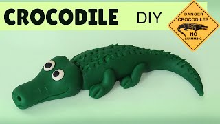 🔴 How to Make a CROCODILE - How to Make Easy Polymer Clay, Fondant cake topper Tutorial DIY
