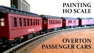 Painting HO Scale Overton Passenger Cars