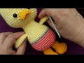 como tejer cuerpo y patas patito summer amigurumi crochet