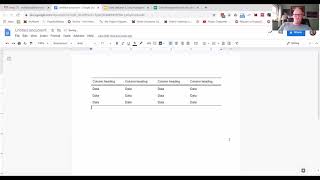 Professional table in google docs in five minutes