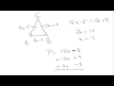 How do you find the base of an isosceles triangle using the perimeter?