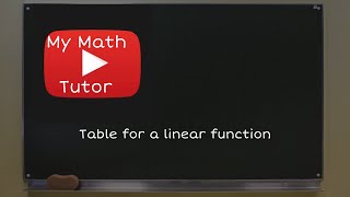 ALEKS | Table for a linear function