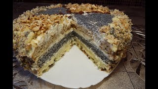 Торт СКАЗКА с орехами, маком и изюмом I Cake FAIRY TALE  with nuts, poppy seeds and raisins