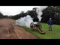 Firing a replica 4 pounder light artillery field gun.