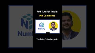 NumPy Free Tutorial #shorts #amitthinkspython