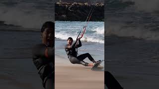 Girl goes extreme KITESURFING 🥵🚀