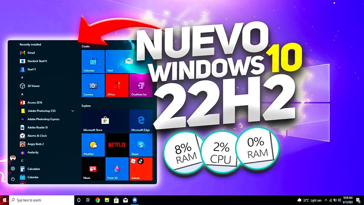 Nuevo Windows 10 22H2 / LA GRAN ACTUALIZACION Para Windows 10 /Todo Lo ...