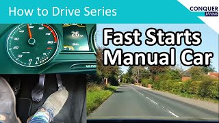 How to move a manual car quickly from a standstill - fast starts.