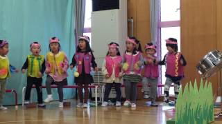 3Y7M(幸) 日本幼稚園生活發表會預演_三隻小豬3_唱歌