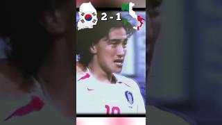 history of South Korea's hot match 🇰🇷 beating Italy 🇮🇹 | 2002 World Cup #football #soccer #shorts