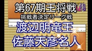 将棋 棋譜並べ ▲渡辺明竜王 vs △佐藤天彦名人 第67期王将戦挑戦者決定リーグ戦 「技巧２」の棋譜解析 No.1044