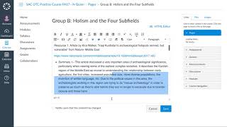 Using Canvas Pages as a Group Wiki