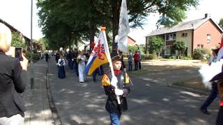 Schutterij St. Michaël Ool optocht Bondsschuttersfeest St. Odiliënberg 26 augustus 2018.