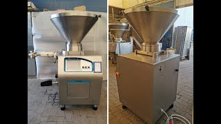 934-93: Rex Technologie vacuum filling machine with linking attachment