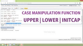 Oracle Tutorial - Case Manipulation Functions | UPPER | LOWER | INITCAP