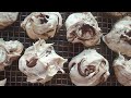 Homemade Meringue Cookies (chocolate swirl)!