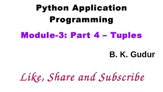 Python Application Programming: Tuples