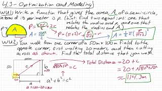 Lecture on 4.3 part 1 - Optimization and Modeling