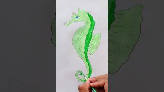 Seahorse sketch 🐴 | how to draw Sea Horse drawing easy to draw #shorts #drawing #seahorse