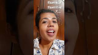 Sensitive And Sensible Meanings Defined | #englishwithsharmistha #shorts | English with Sharmistha