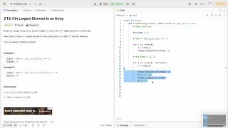 Kth Largest Element in an Array - Heap (Priority Queue) - Leetcode 215 - Python