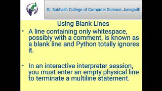 Lecture 4 Comments Blank Line Python suite