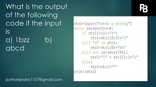 String Output Based Question 1 | String manipulation