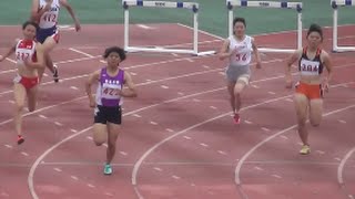 国体陸上群馬県予選2016  少年Ａ女子400mH決勝1組