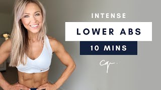 10 Min INTENSE LOWER ABS WORKOUT at Home | No Equipment
